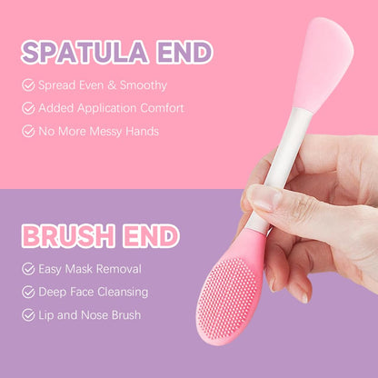 Double Head Silicone Face Mask Brush Applicator (Pack Of 3)
