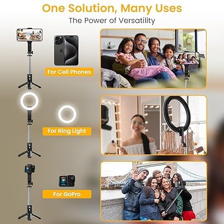 3 in 1 Extendable Selfie Stick Tripod With Remote