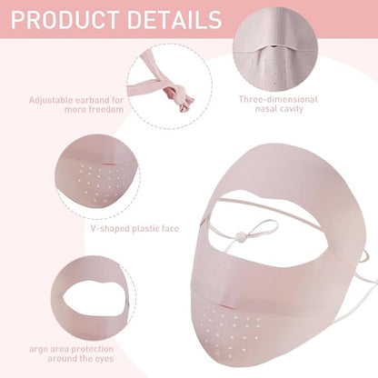 UPF 50+ Sun Protection Ice Silk Face Mask - Unisex
