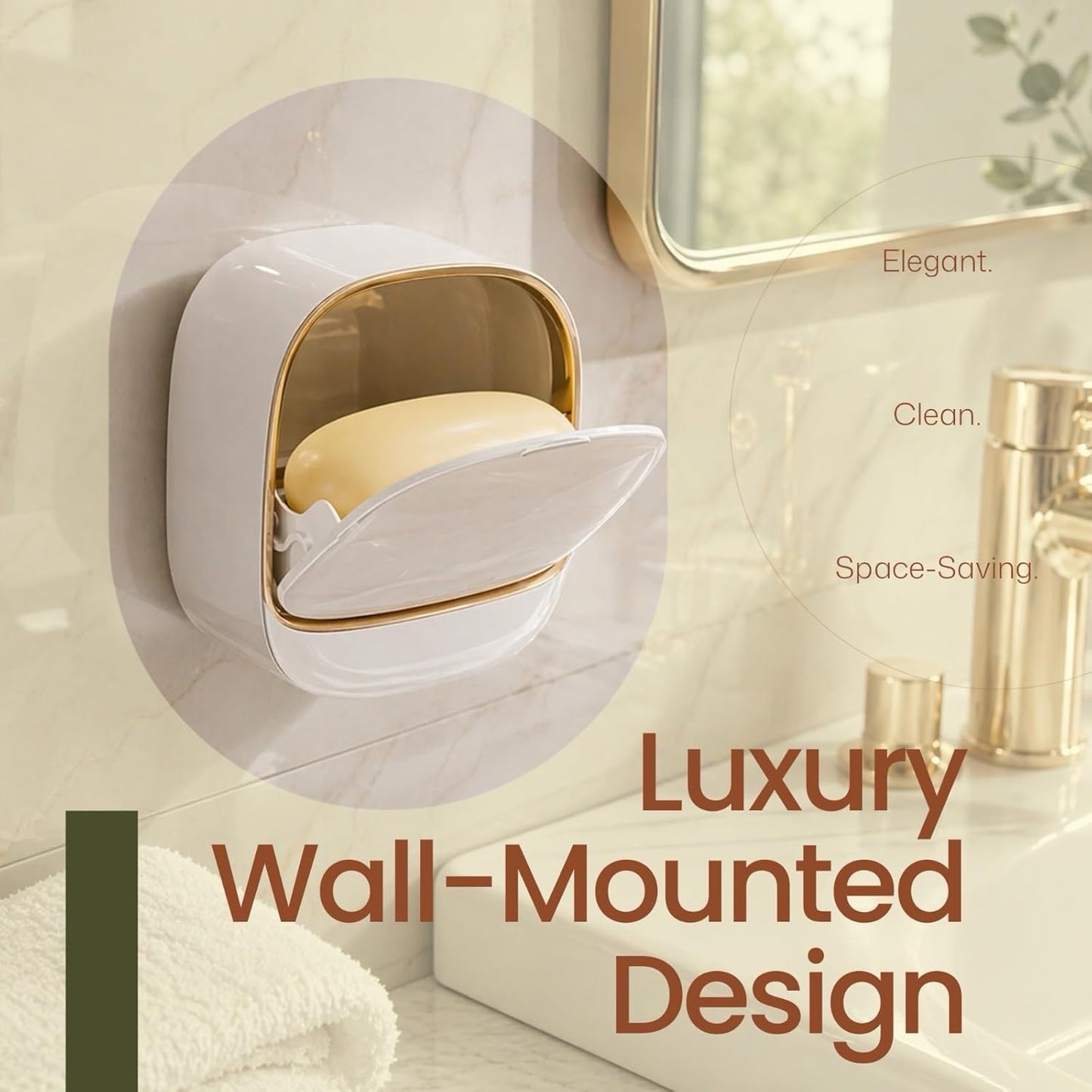 Wall Mounted Soap Holder With Lid