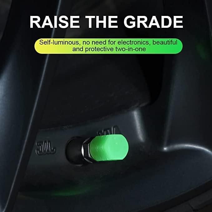 GlowRide™ Luminous Tyre Valve Caps (Set of 4)