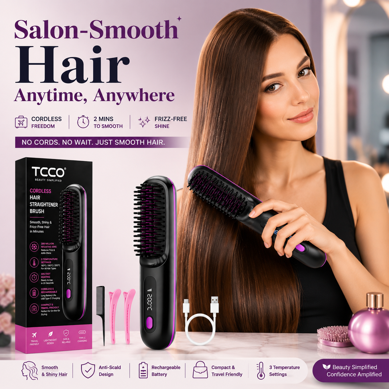 Hair Straightener Comb