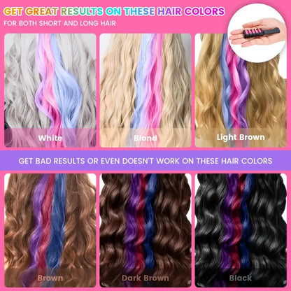 Washable 6 Colours Hair Chalk Comb Kit