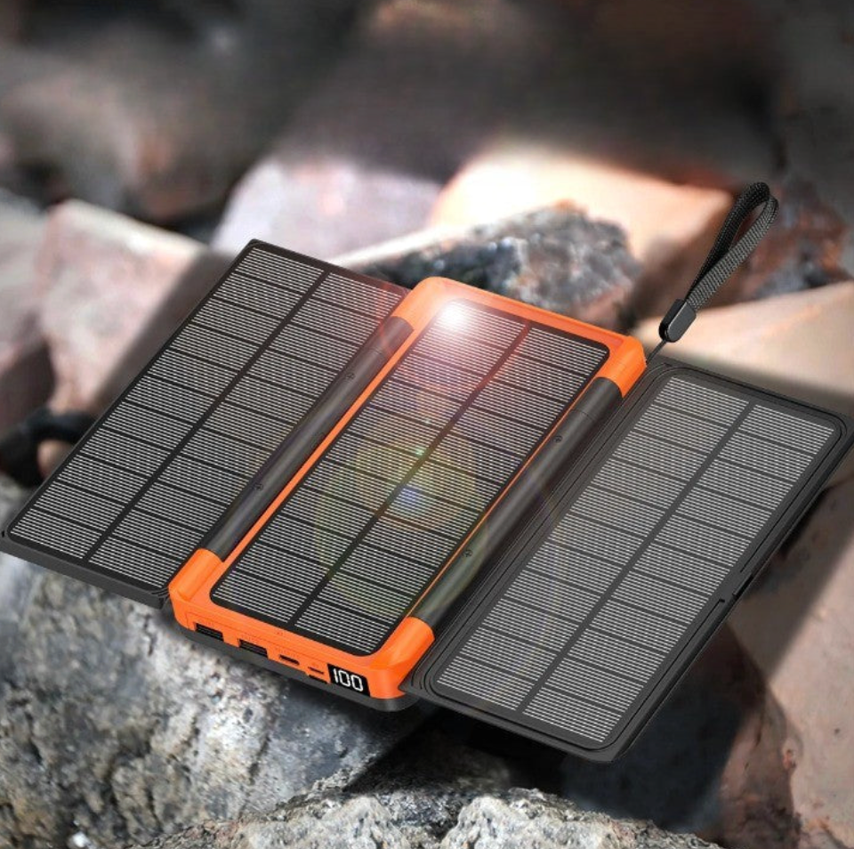 Multifunctional Foldable Solar Power Bank (10,000 mah)