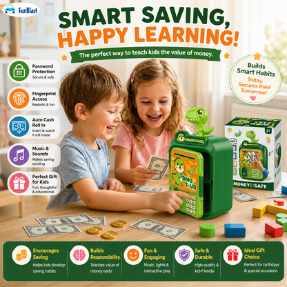 Kids ATM Machine Toy With Fingerprint Password