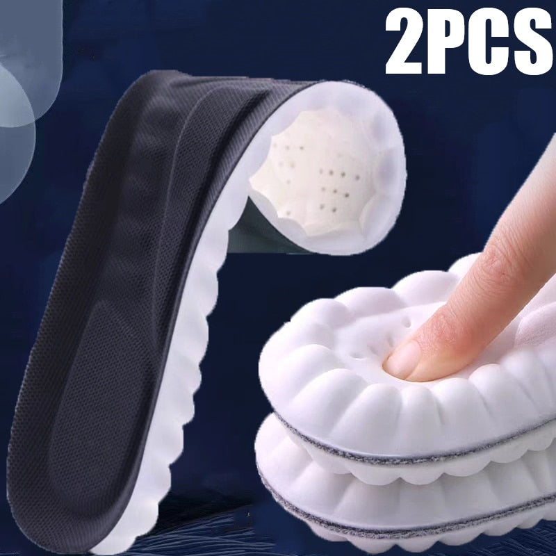 4D Latex Sport Insoles Shoe Pads - (Free Size )