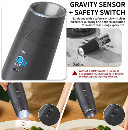 Rechargeable Electric Salt and Pepper Grinder Set