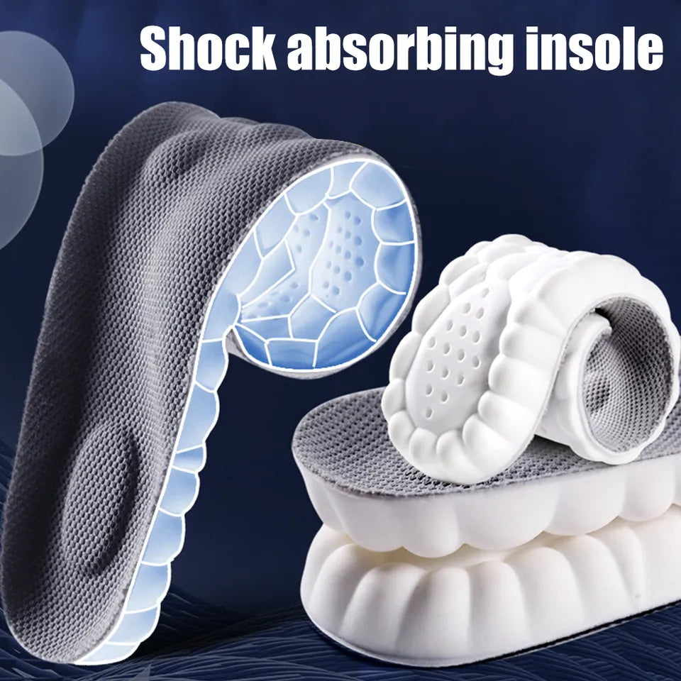 4D Latex Sport Insoles Shoe Pads - (Free Size )