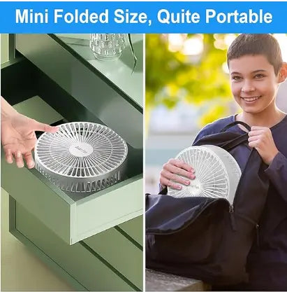 Folding Portable Retractable Floor Fan USB