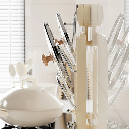 Wall Suction 2 Layers Lid Holder Rack