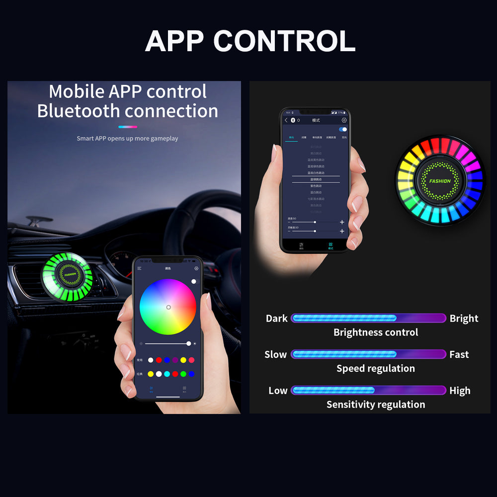 Multicolor AI Car Fragrance LED Rhythm Light