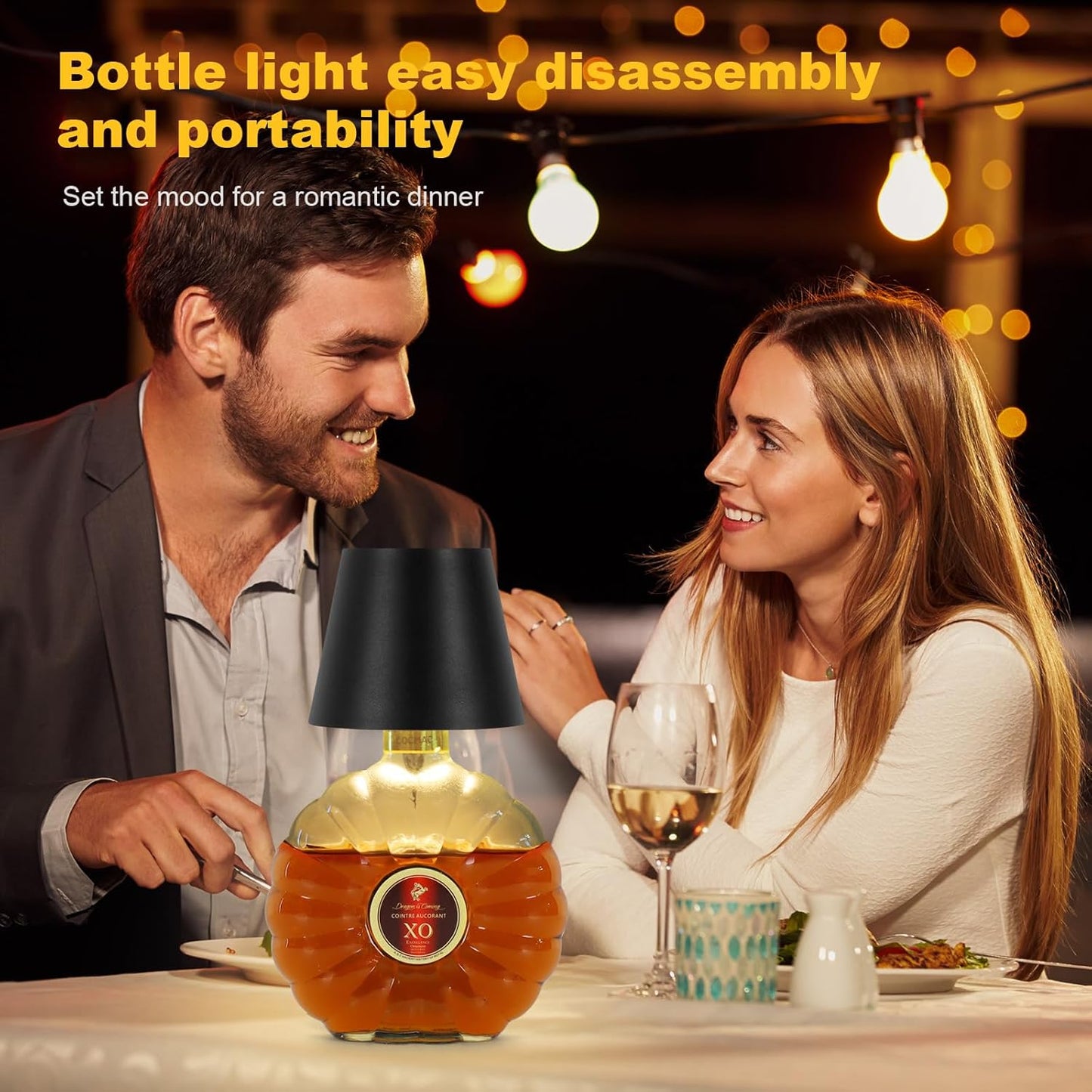 Metal Wireless Bottle Lamp (Pack Of 4)