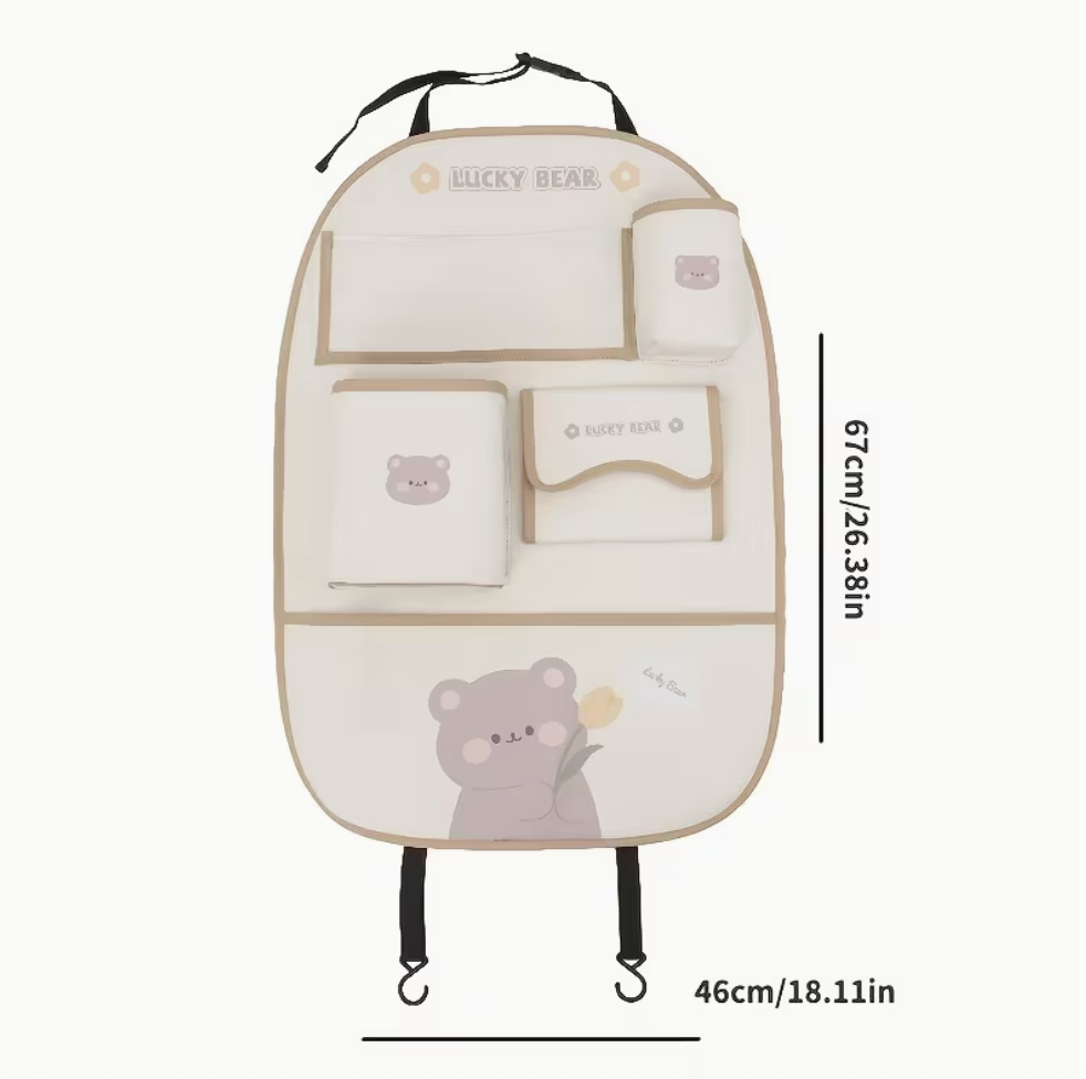 Car Back Seat Organizer with Detachable Tray
