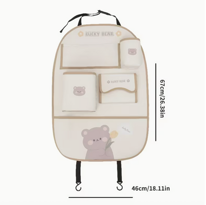 Car Back Seat Organizer with Detachable Tray