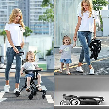 Lightweight Foldable Baby Stroller – Compact, Travel-Friendly, with Recline & Large Storage