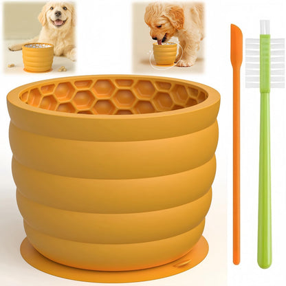 Non Slip Silicone Suction Slow Feeding Pet Bowl