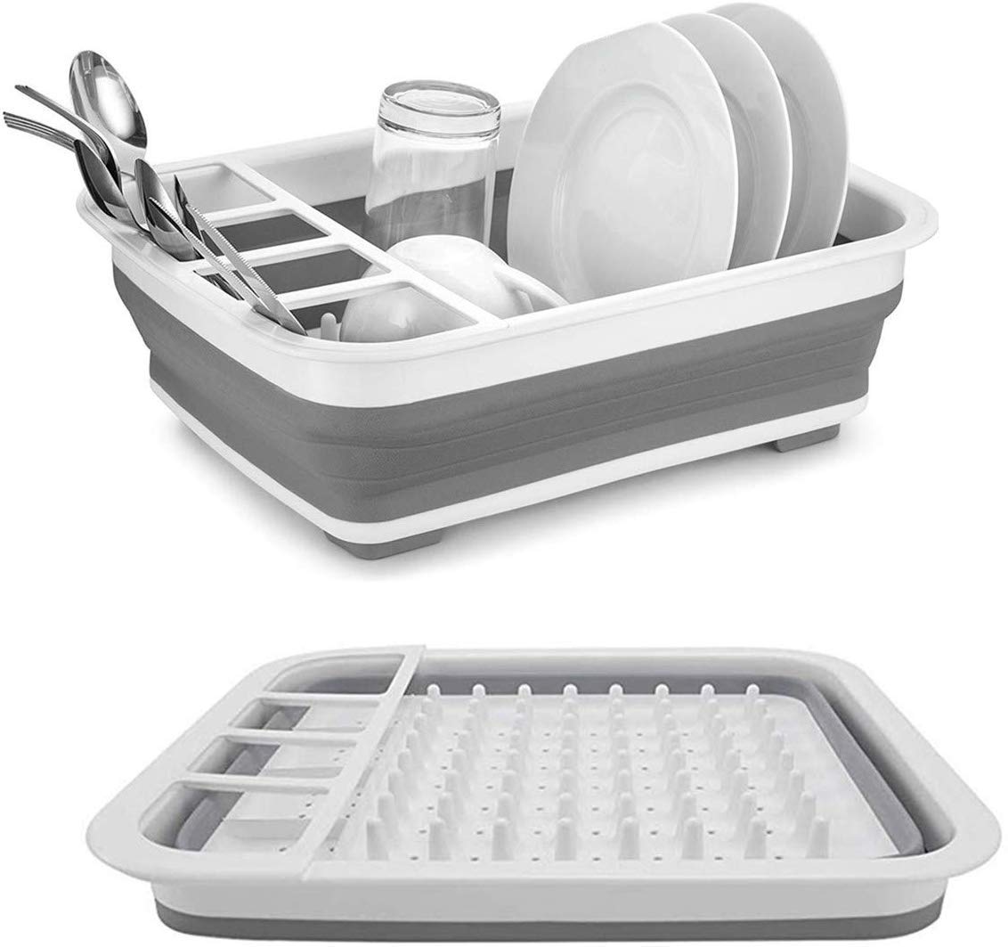Foldable Silicone Kitchen Dish Drying Rack