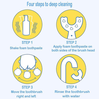U Shaped Soft Toothbrush For Kids (Pack of 3)