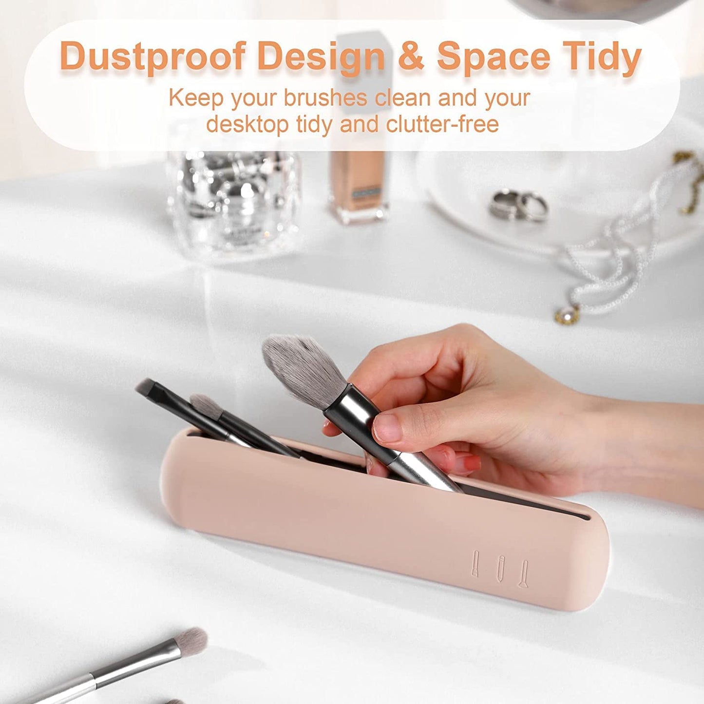 Compact Silicone Makeup Brush Holder