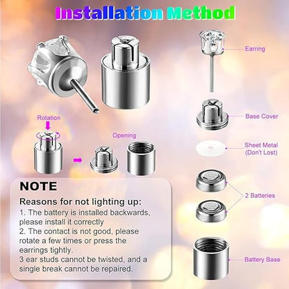 Flashing Earrings With LED Lights (1 Pair)