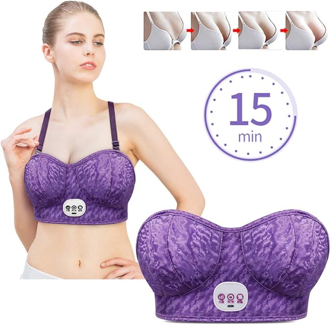 Rechargeable Breast Enhancement Vibrating Massager Bra