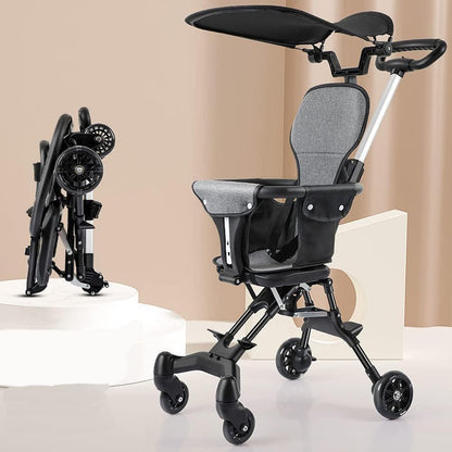 Lightweight Foldable Baby Stroller – Compact, Travel-Friendly, with Recline & Large Storage