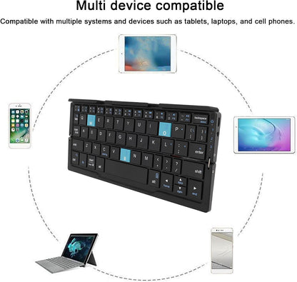 Foldable Bluetooth Keyboard with Magnetic Stand