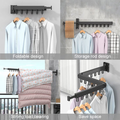 Wall Mounted Retractable Drying Rack