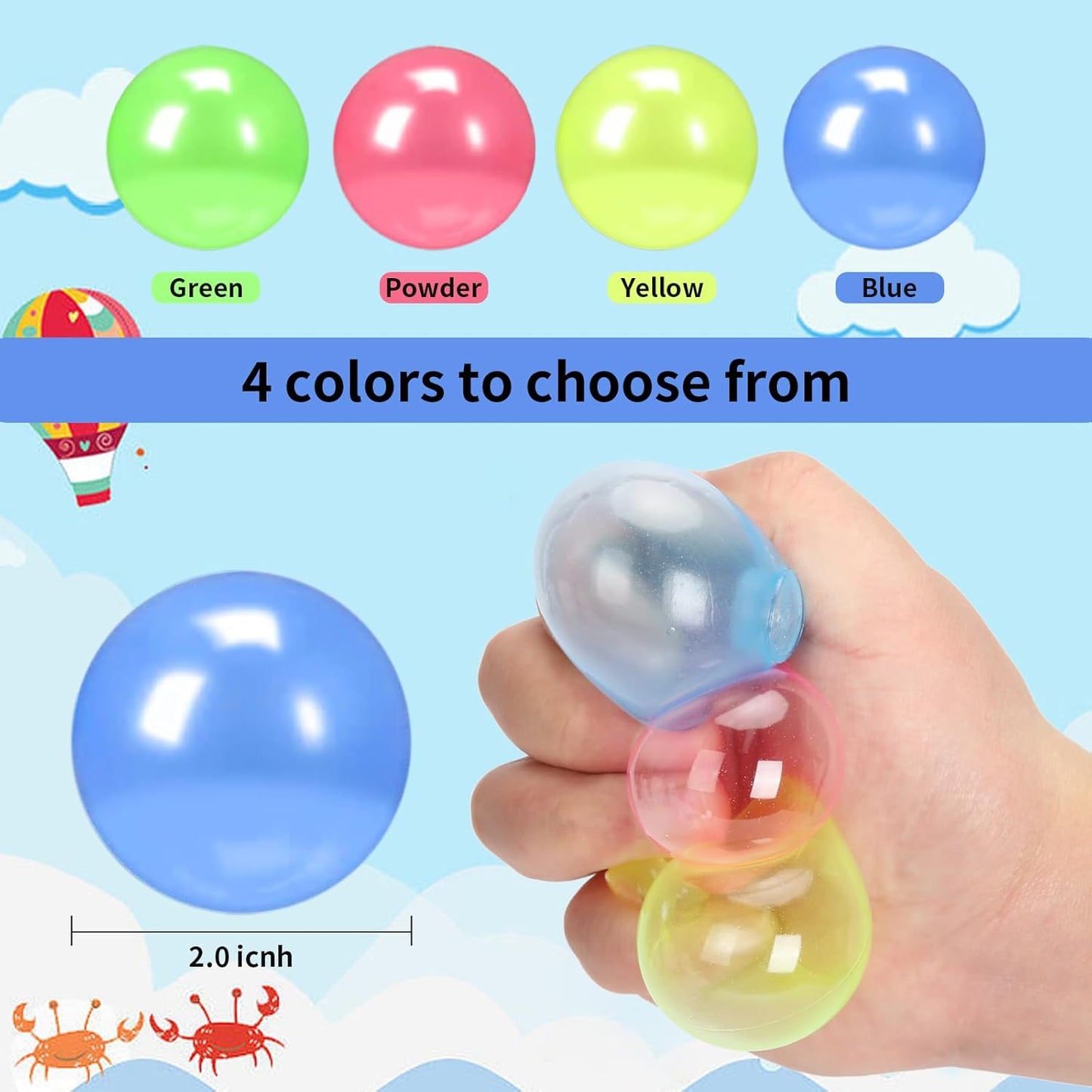 Reusable Glow Sticky 4 Balls