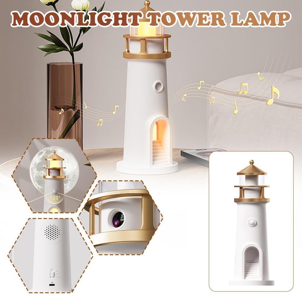 Lighthouse Projection Lamp With Bluetooth Speaker