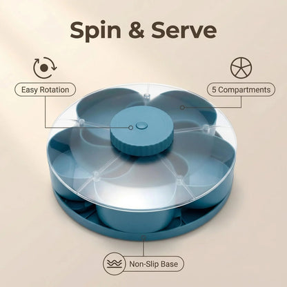Divided Spin Snack Serving Tray