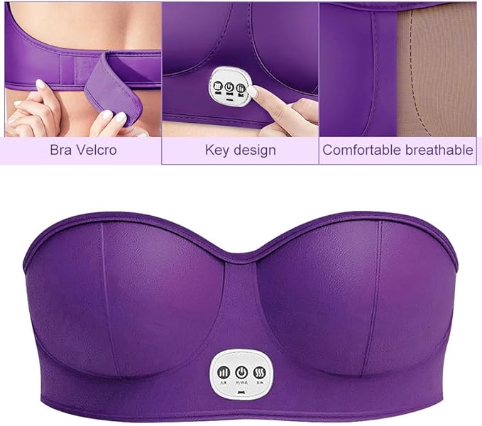 Rechargeable Breast Enhancement Vibrating Massager Bra