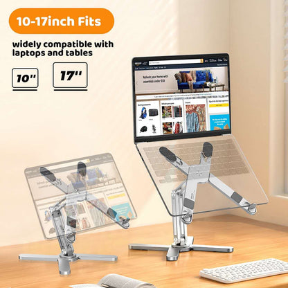 Adjustable Laptop Stand with 360 Rotating Base