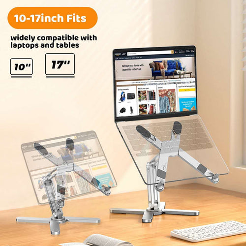 Adjustable Laptop Stand with 360 Rotating Base