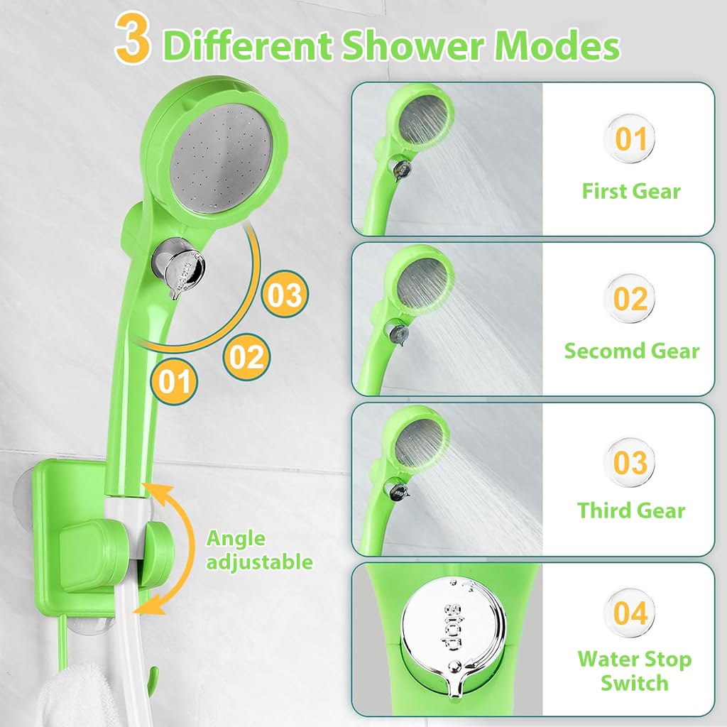 Rechargeable Portable Shower Head with Adjustable Pressure