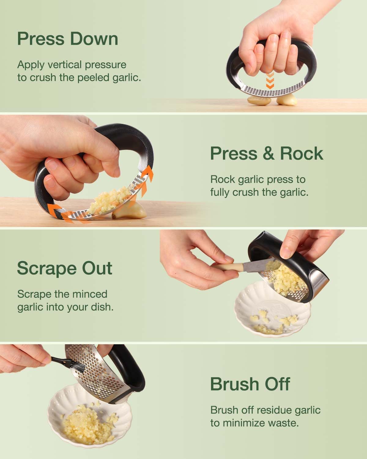 Easy Stainless Steel Garlic Crusher