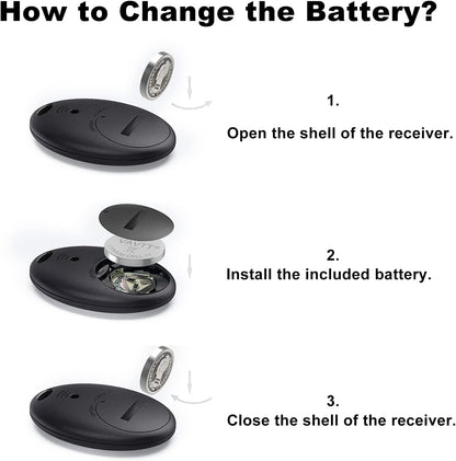 Smart Remote Wireless Key Finder with LED Flashlight, 1 RF Transmitter and 4 Receivers