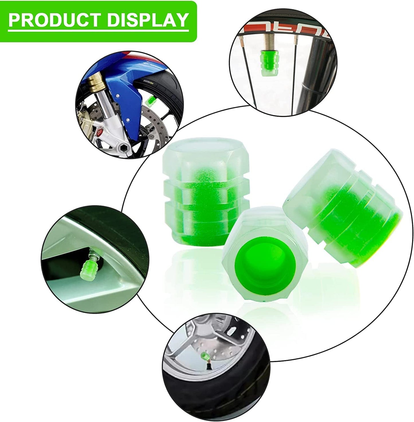 GlowRide™ Luminous Tyre Valve Caps (Set of 4)