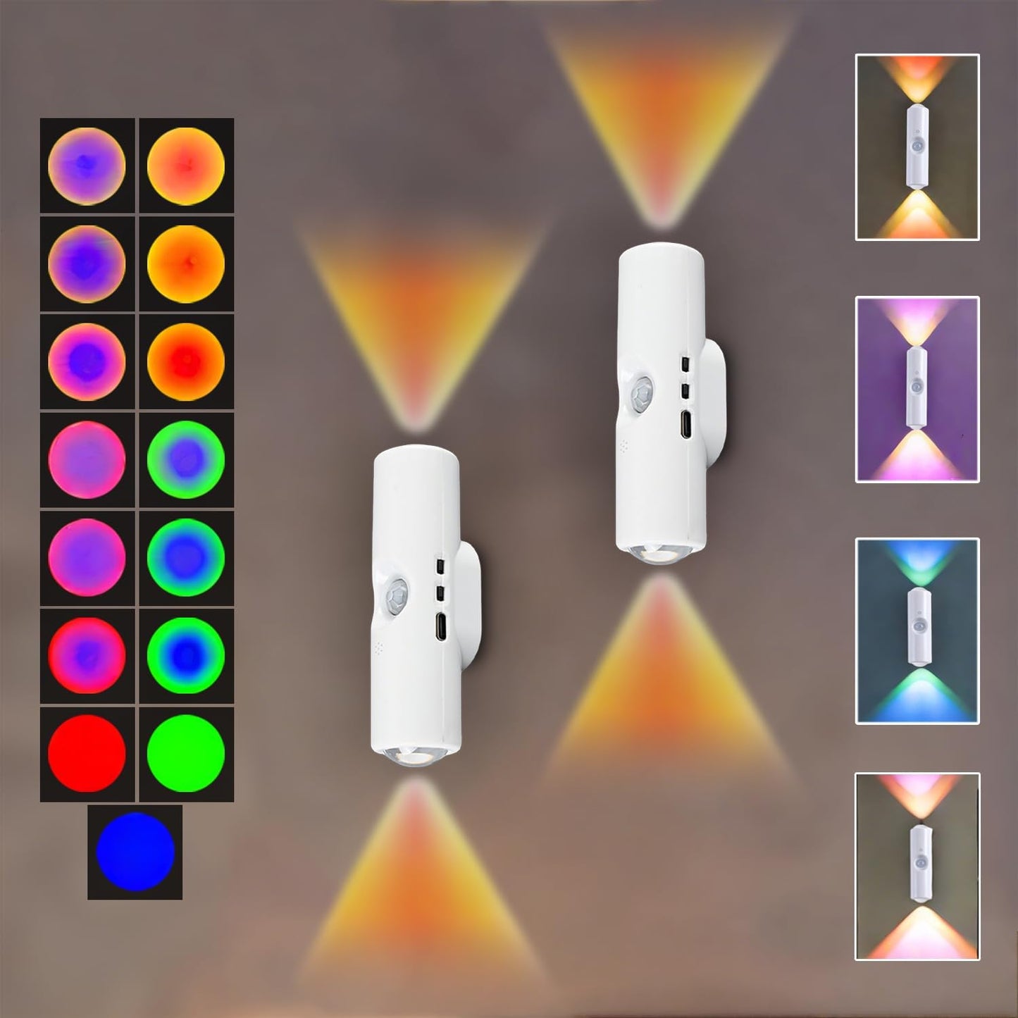 Body Sensor Magnetic Colorful Gradient LED Lamp