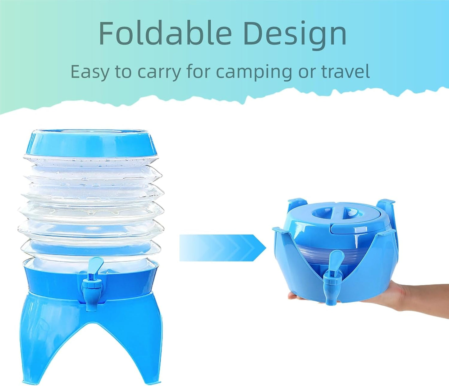 💧 Portable Foldable Dispenser II Perfect For Travel & Outdoor Use.