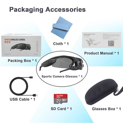 1080P HD Camera Glasses with UV Protection