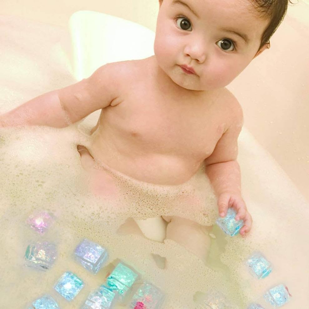12 Light Ice Cube Bath Toy for Babies