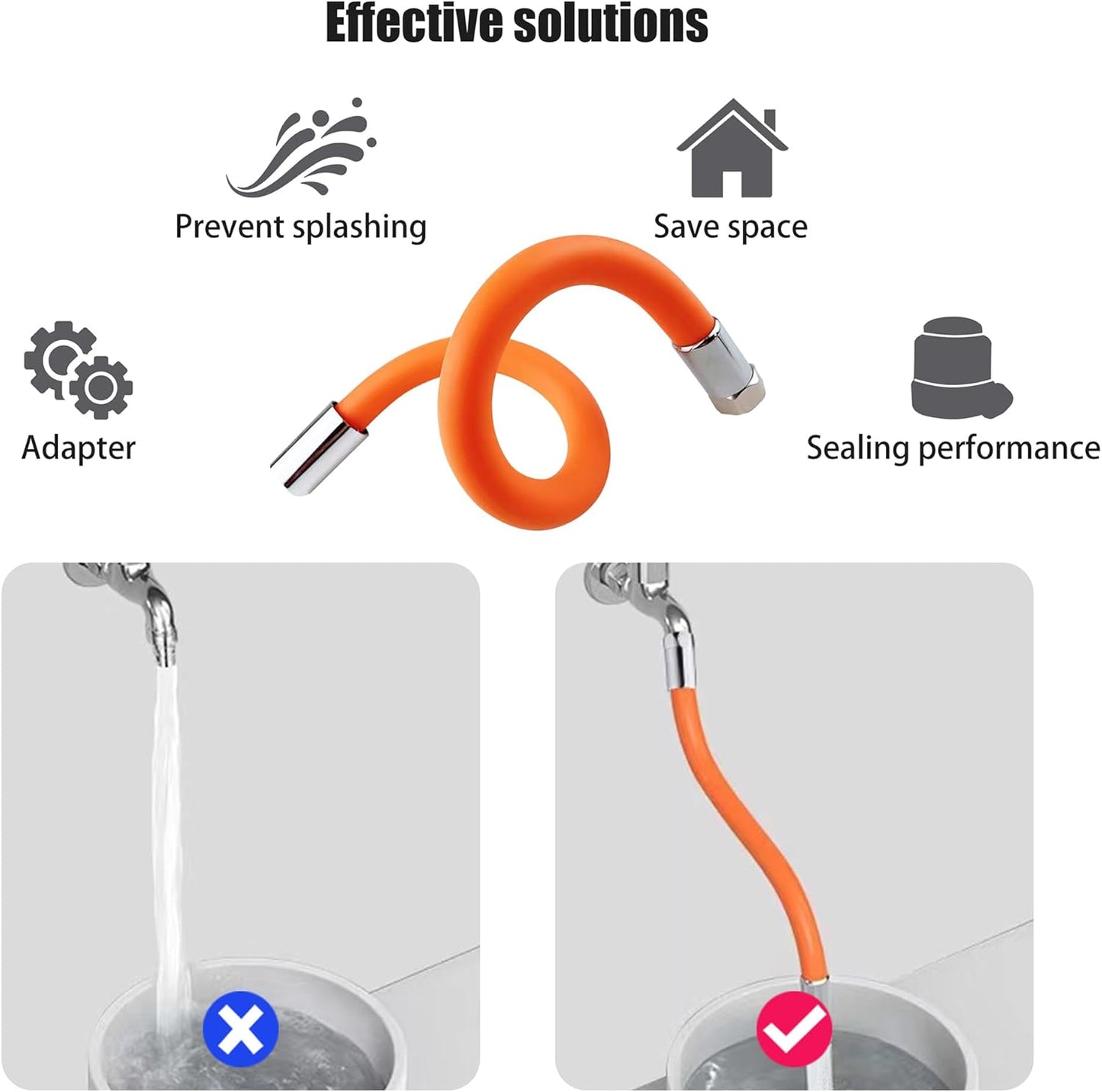 360° Rotation Bending Faucet Extender