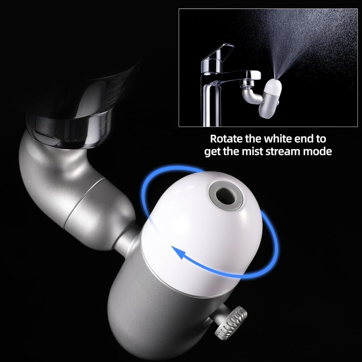 Adjustable Four-Water Fountain Rotating Water Faucet