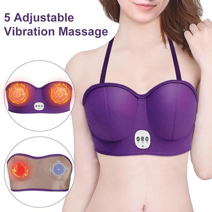 Rechargeable Breast Enhancement Vibrating Massager Bra