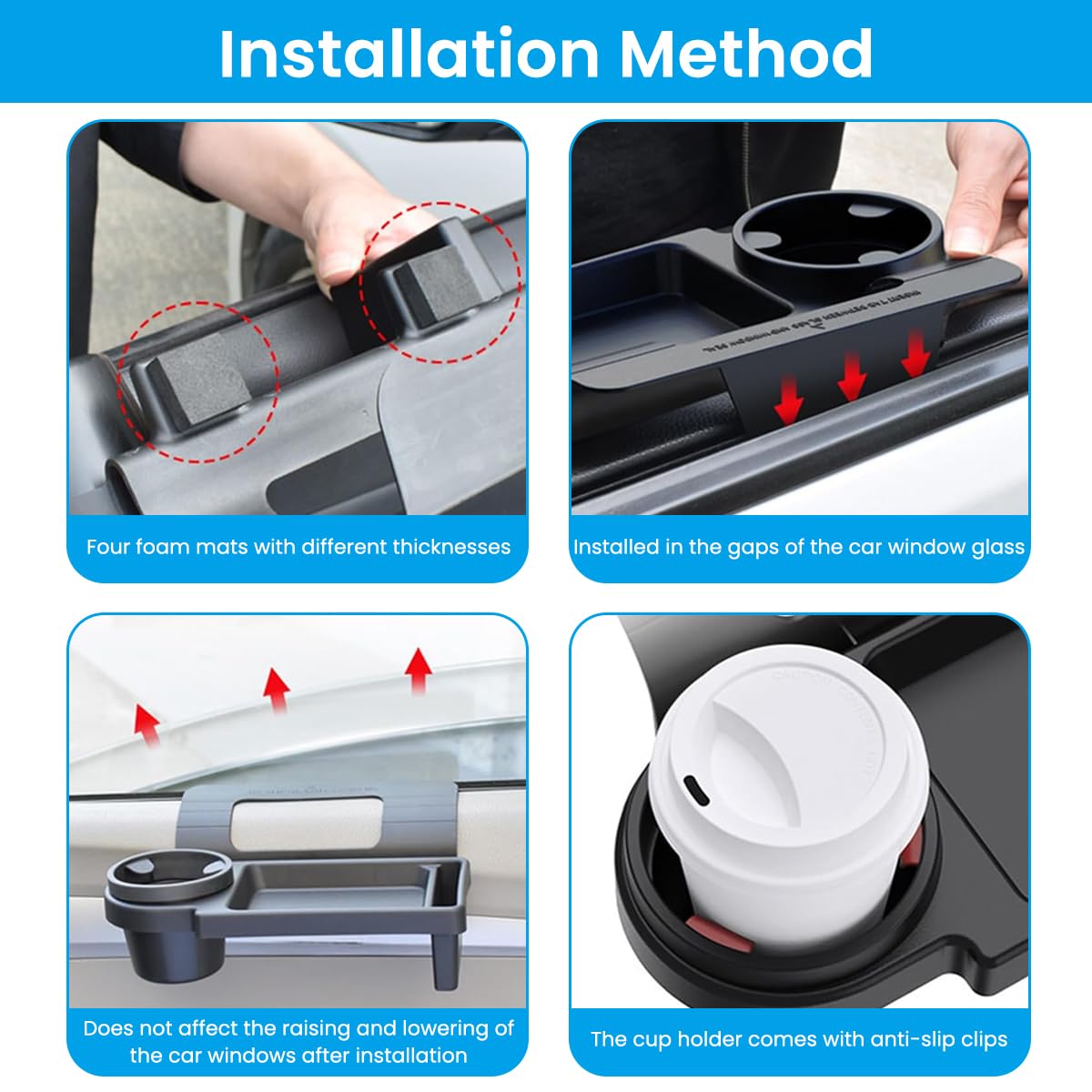 3-in-1 Cup & Phone Car Organizer