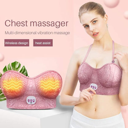 Rechargeable Breast Enhancement Vibrating Massager Bra