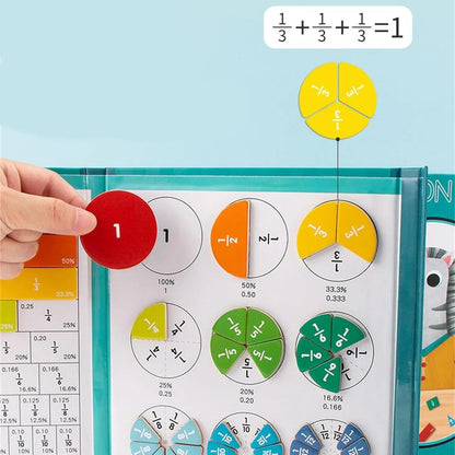 Magnetic Book Fraction Puzzle For Children