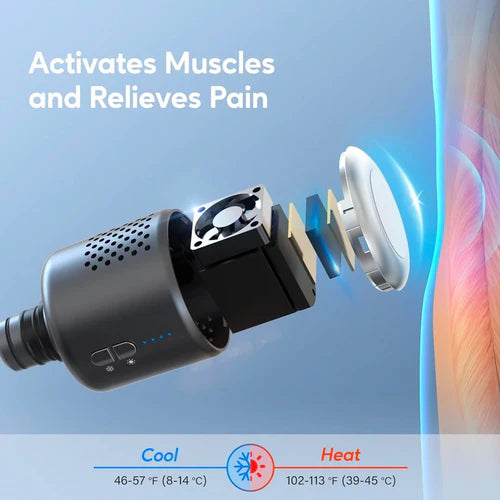 4-Rechargeable Heated Massager Gun Head with Hot and Cold Mode