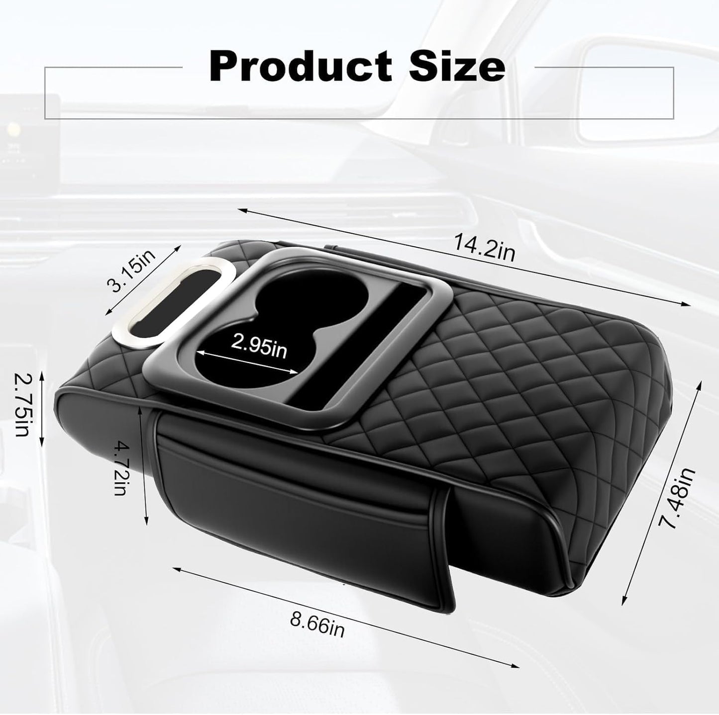 5-in-1 Car Armrest Console Cushion - Universal Fit